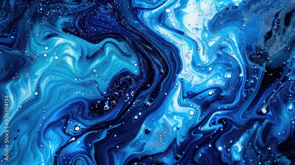 Abstract Swirls of Blue and White Abstract Swirls of Blue and White