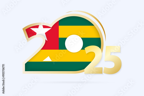 Year 2025 with Togo Flag pattern.