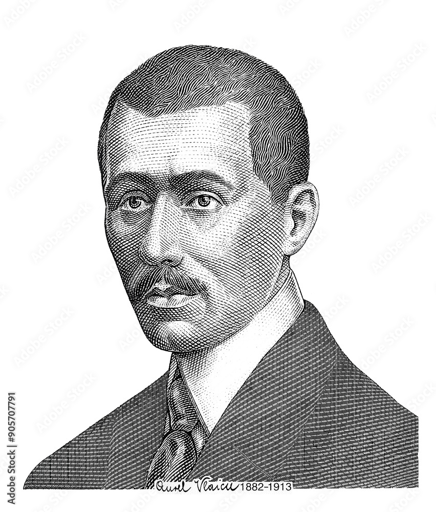 Aurel Vlaicu cut from 50 Romanian lei banknote