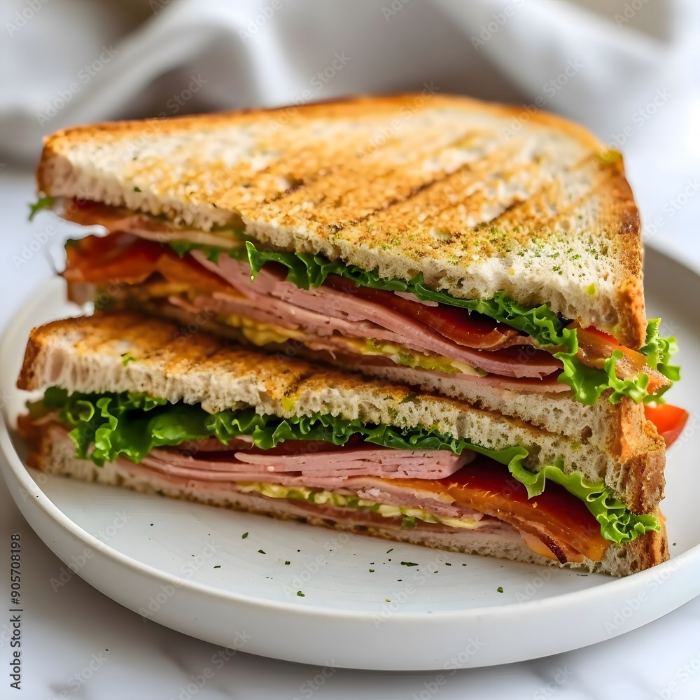 Delicious Grilled Ham and Cheese Sandwich Delicious Grilled Ham and Cheese Sandwich