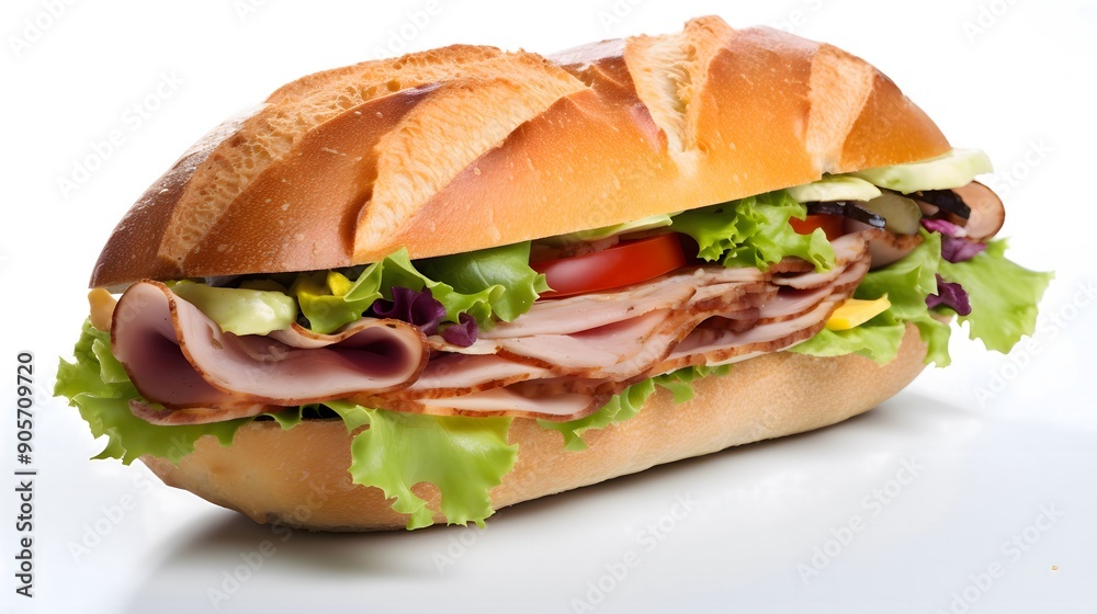Delicious Turkey Sandwich with Fresh Vegetables Delicious Turkey Sandwich with Fresh Vegetables