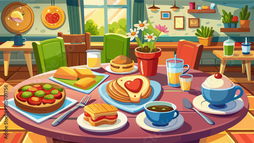 Breakfast in the restaurant