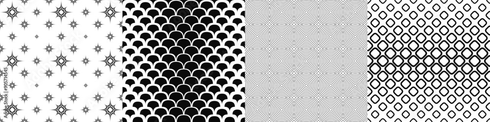 Black and white pattern collection Black and white pattern collection