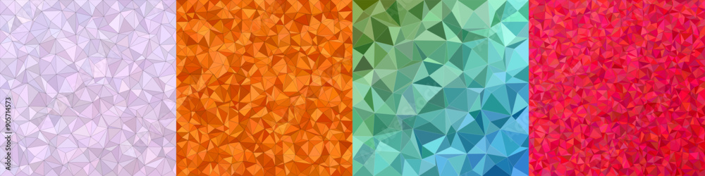 Obraz premium Abstract triangle polygon background collection