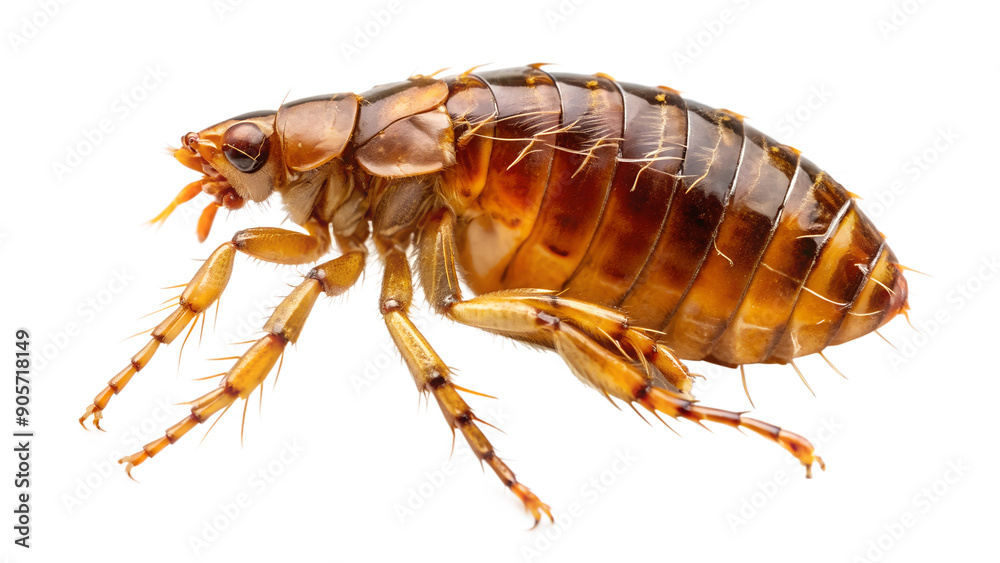 Flea on isolated background Flea on isolated background