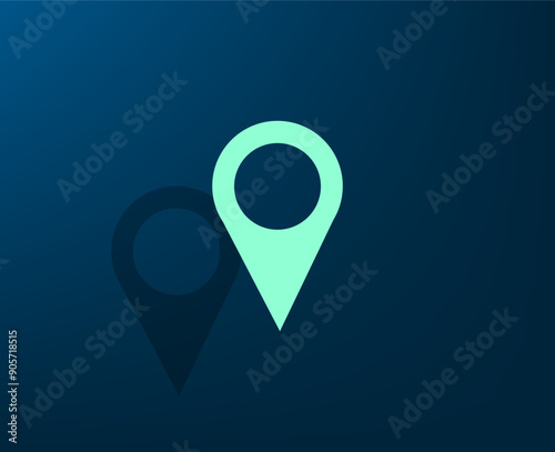 Free Download Vector illustration with shadow on blue background with gradient - GFXLoad