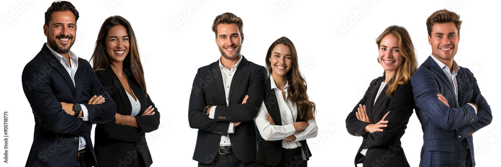 Untitled design - A set of A cheerful business man and woman in a formal suit arms connected Untitled design - A set of A cheerful business man and woman in a formal suit arms connected