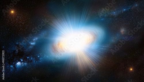 a quasar s light captured in a moment of tranquility in a space oasis photo