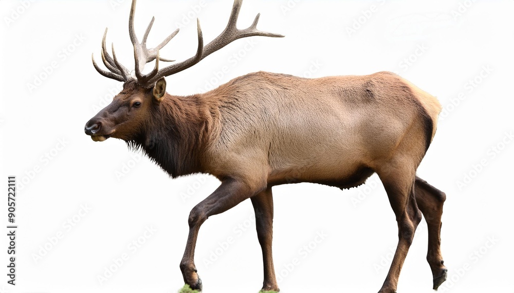 elk in the woods isolated on white background elk in the woods isolated on white background