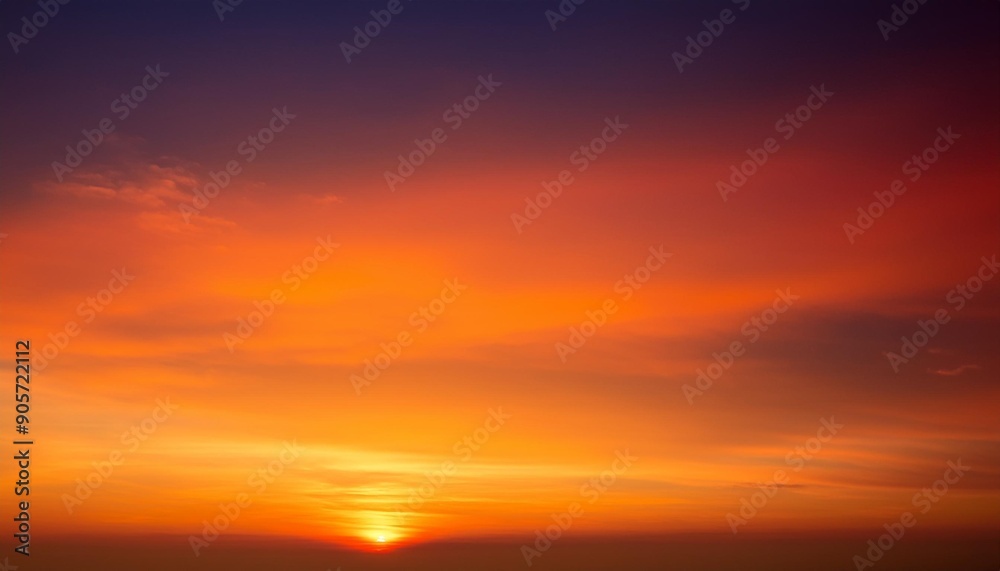 Fototapeta premium sunset sky background with orange yellow red sunrise in the morning