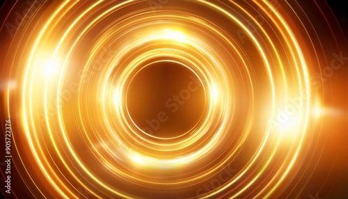 golden circle lights abstract background bright shiny round border element seamless loop