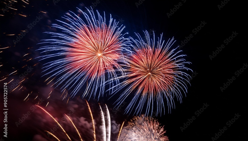 holiday fireworks bursting in white red and blue shades ideal for a variety of purposes holiday fireworks bursting in white red and blue shades ideal for a variety of purposes