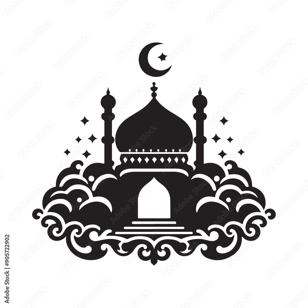 Islamic silhouette vector illustration Islamic silhouette vector illustration