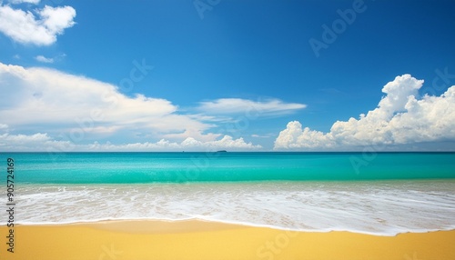 sea with beach and sky view in summer creative banner copyspace image