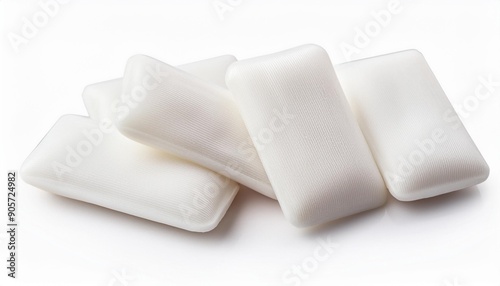 white gum pads isolated on a white background photo