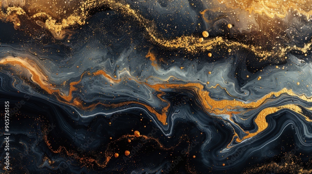A luxurious abstract art piece with gold and black marble, featuring fluid paint patterns, watercolor textures, and white ink effects for a sleek, modern background A luxurious abstract art piece with gold and black marble, featuring fluid paint patterns, watercolor textures, and white ink effects for a sleek, modern background