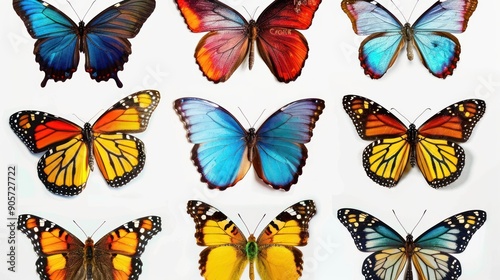 Collection of Colorful Butterflies © ari