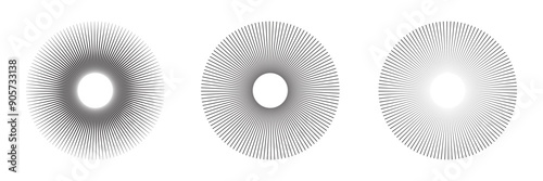 sets Radial circle lines. Radial circle lines.