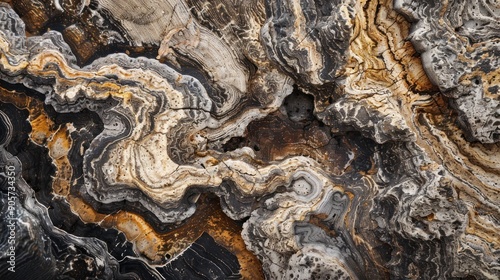 Abstract Pattern of Petrified Wood