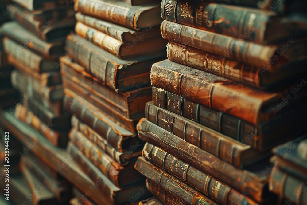 Old books stacked on top of each other Old books stacked on top of each other