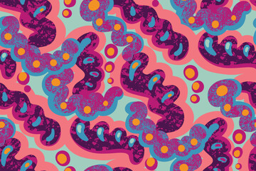 Acrylglasbilder Muster Arabeskes Paisley Ornament auf Blau  © Kseniia Koval