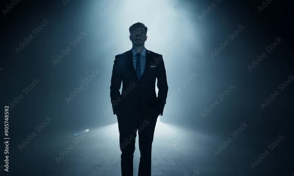 Silhouette of a Man in a Suit Silhouette of a Man in a Suit