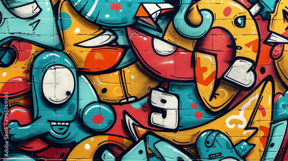 This seamless repeatable pattern of graffiti urban spray paint art can be repeated indefinitely. This seamless repeatable pattern of graffiti urban spray paint art can be repeated indefinitely.