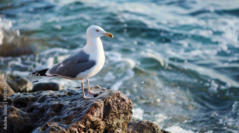Seagull with Black Head by the Seashore Seagull with Black Head by the Seashore
