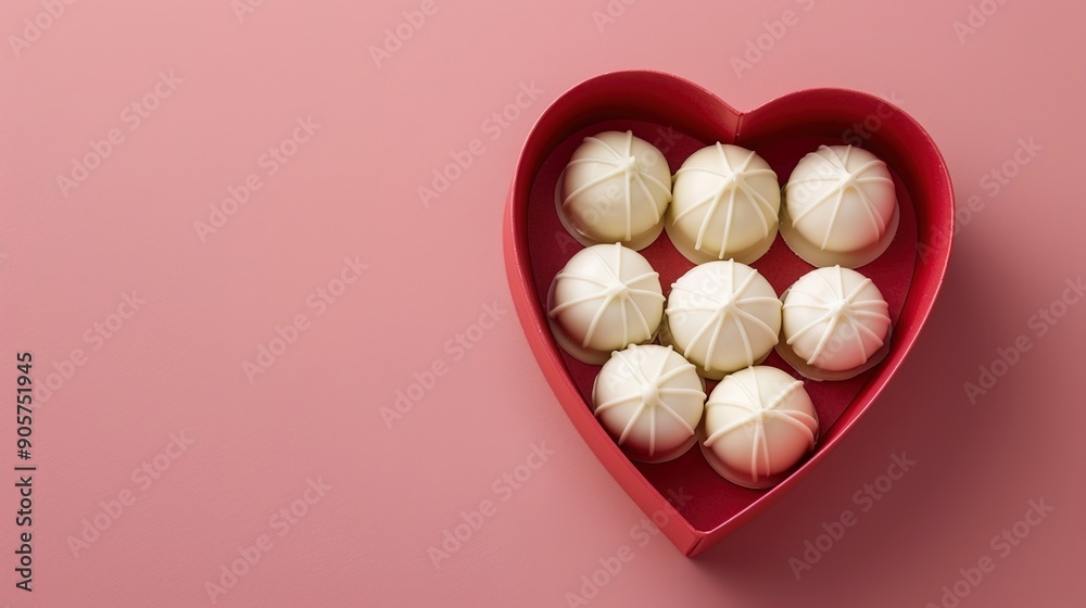 Sweet Valentine's Day Surprise - White Chocolate Truffles in Heart-Shaped Box for a Romantic Gift Sweet Valentine's Day Surprise - White Chocolate Truffles in Heart-Shaped Box for a Romantic Gift