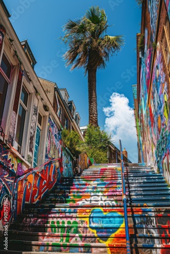 The Cours Julien in Marseille has a beautiful graffiti-covered staircase