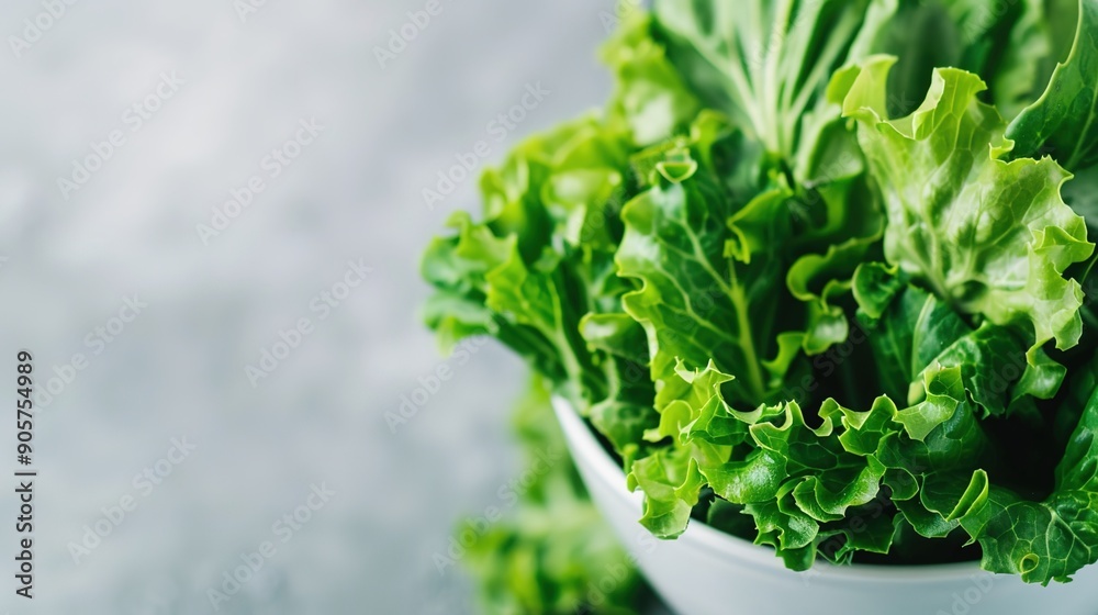 Nutritious Green Leafy Vegetables in a Bowl - Fresh and Healthy Diet Concept