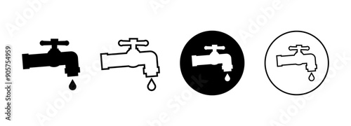 tap icon dripping a drop of water
