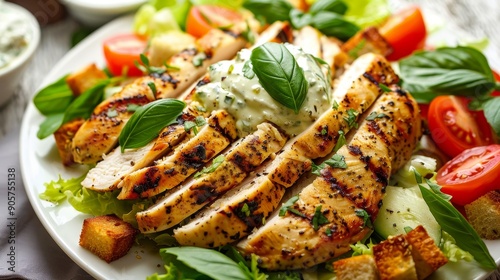 Close-up of Grilled Chicken...