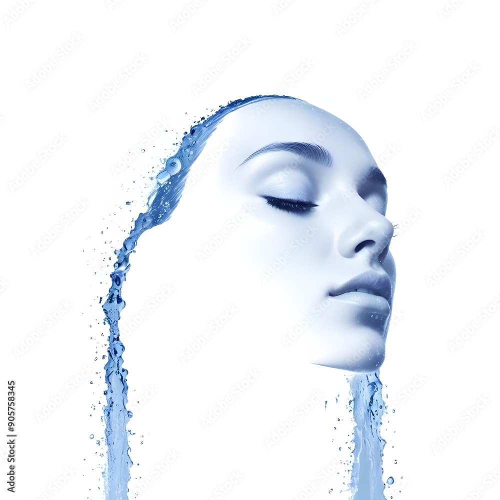 portrait of a person in water portrait of a person in water