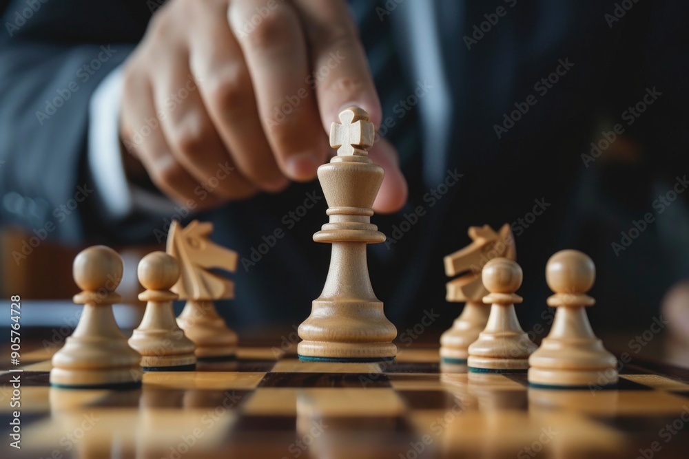 A group of men engaged in a friendly game of chess A group of men engaged in a friendly game of chess