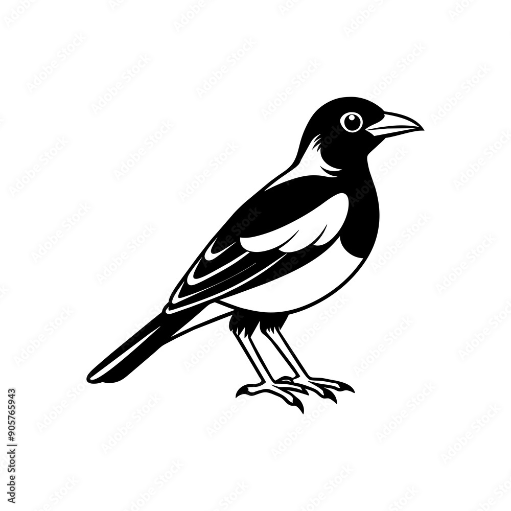 Obraz premium A cute bird silhouette vector