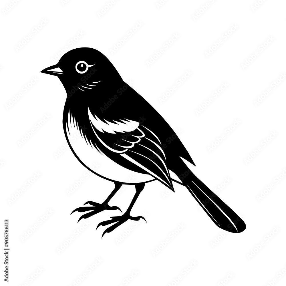Obraz premium A cute bird silhouette vector