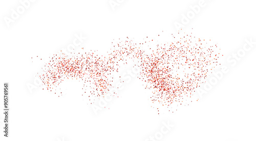 Bright red lights, round in shape and transparent. A cluster of glowing holiday lights.