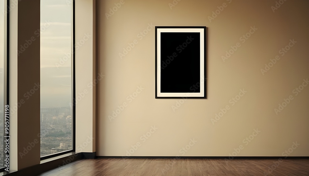 Wooden cabinet and accessories decor in living room interior on empty beige wall background. Wooden shelves. Wooden cabinet and accessories decor in living room interior on empty beige wall background. Wooden shelves.