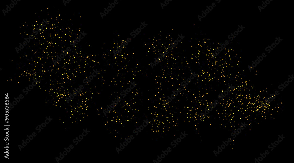 Lots of transparent bright festive golden lights. Golden sand, chaotically scattered. Lots of transparent bright festive golden lights. Golden sand, chaotically scattered.