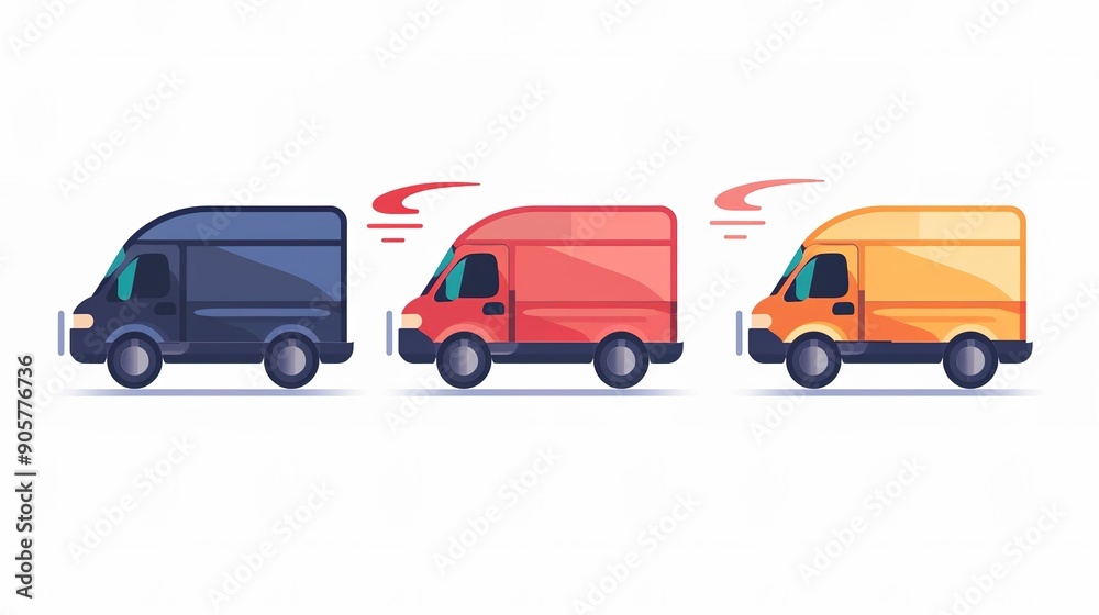 Fototapeta premium Fast shipping delivery truck icon set. Delivery truck icon. fast delivery icon
