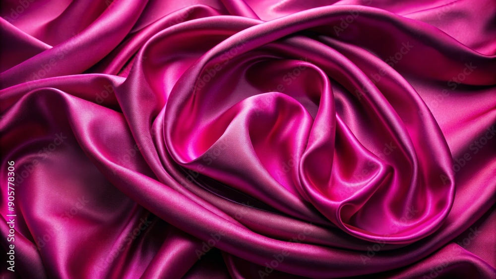 Fototapeta premium Abstract Pink Satin Drape with Soft Curves, satin, fabric, texture, background