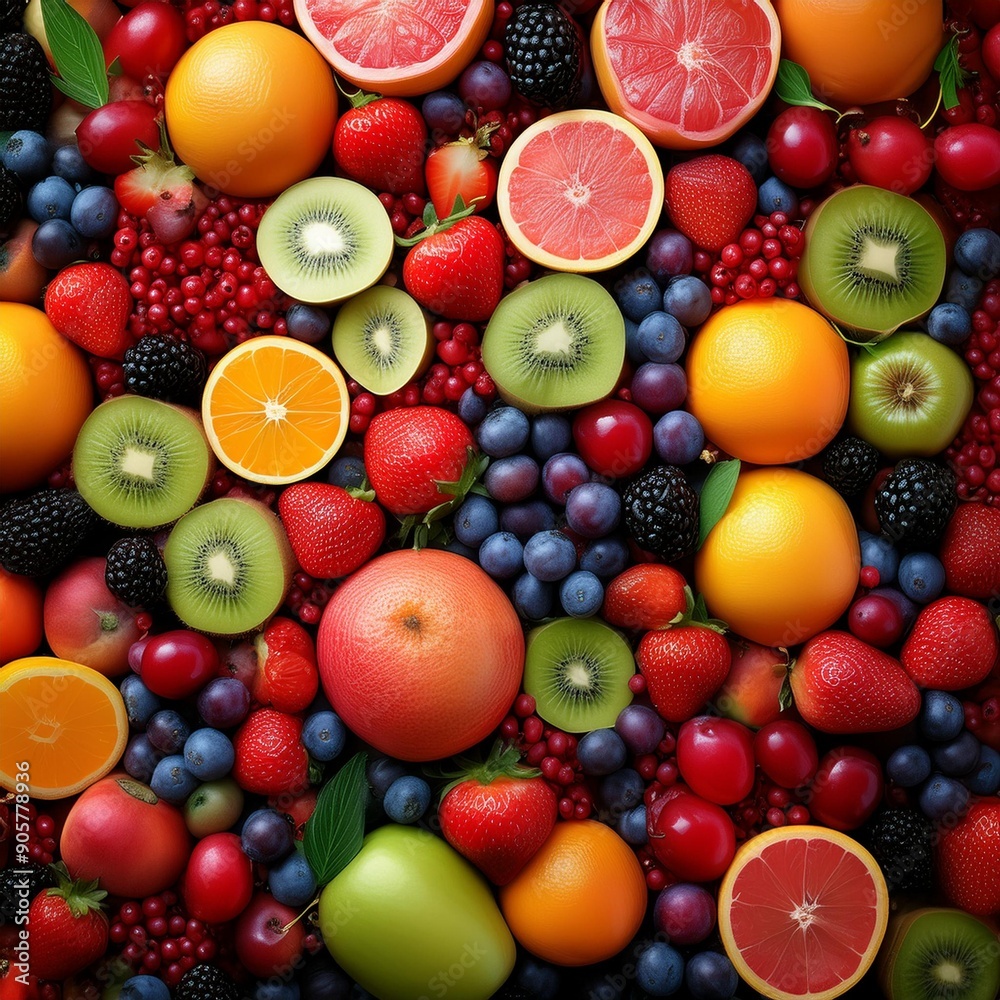 A vibrant canvas of different berries: strawberries, blueberries, blackberries, raspberries, cranberries, gooseberries, red currants, elderberries, goji berries, and cloudberries, showcasing a color. A vibrant canvas of different berries: strawberries, blueberries, blackberries, raspberries, cranberries, gooseberries, red currants, elderberries, goji berries, and cloudberries, showcasing a color.