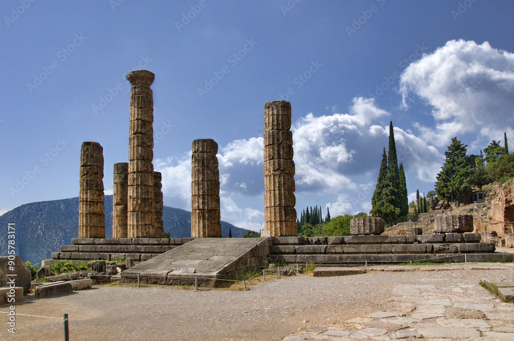 The Temple of Apollo at Delphi (Greece) one of the most important ...