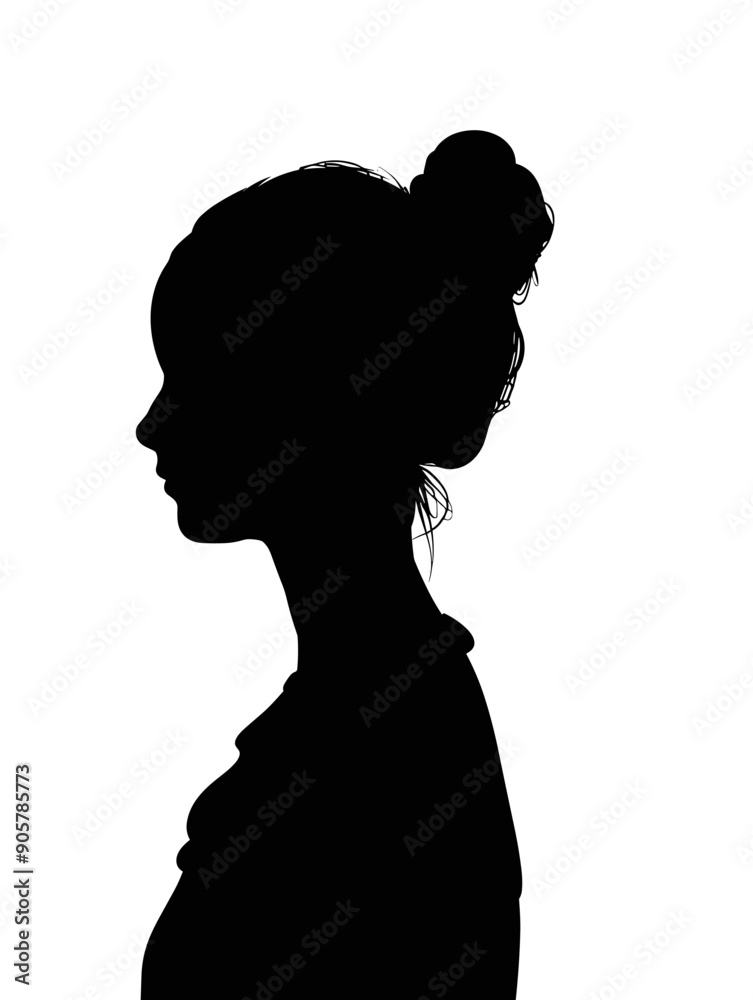 Vector silhouette of a woman on a white background. Isolated Vector silhouette of a woman on a white background. Isolated