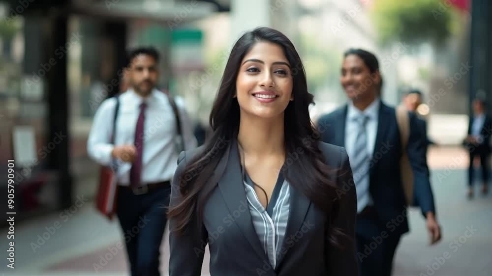 Indian businesswoman walking on a street