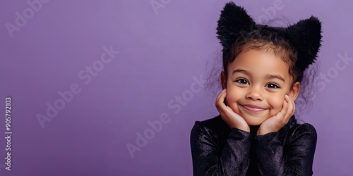 Cute Girl Dressed as a Kitt...