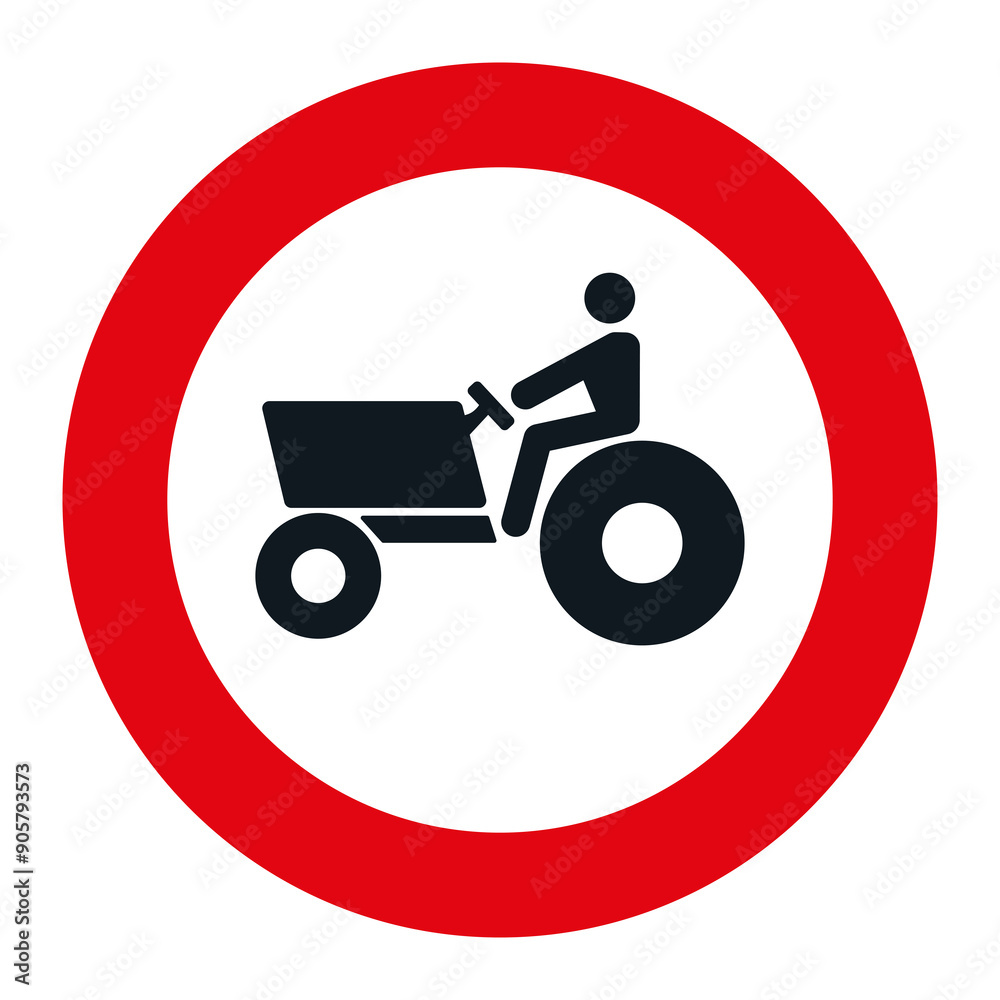PROHIBITORI SIGN, R-111 - Denied entry to Agricultural motorised vehicles - PNG PROHIBITORI SIGN, R-111 - Denied entry to Agricultural motorised vehicles - PNG