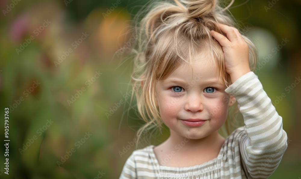 Curious Moments: A Child Scratching Her Head Curious Moments: A Child Scratching Her Head