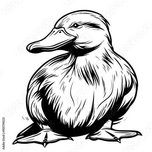 Platypus Black Vector Illustration